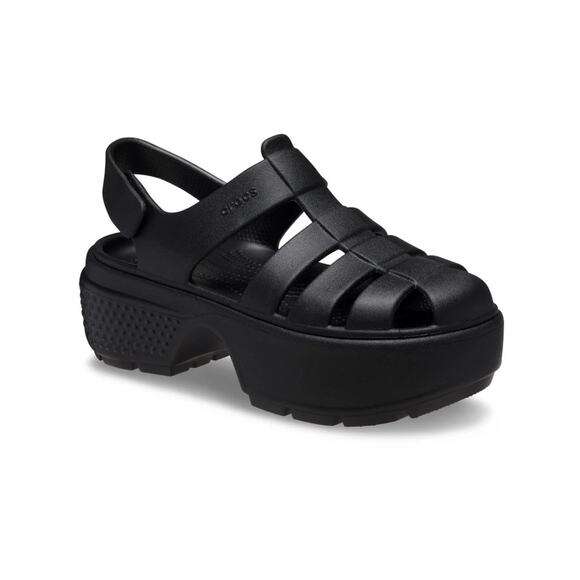 CROCS Shoes - Crocs Unisex Stomp Fisherman Sandals Platform Black Strappy Size 9 Women’s